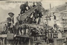 VINTAGE POSTCARD Carnival of Nice 1913 small the chocolatiere chocolate