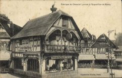 VINTAGE POSTCARD Factory of the Lorraine chocolate to the exposure of Nancy