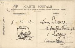 VINTAGE POSTCARD Louit Standard Chocolate of Mouleuse TOP