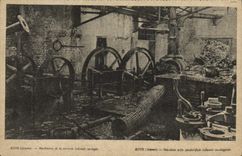 VINTAGE POSTCARD Roye Summons Machinery of the sugar refinery Lebandy saccagee