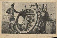 CPA Larbroye Voiture de ferme detruite