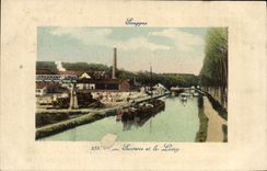 VINTAGE POSTCARD Soups sugar refinery on the loing