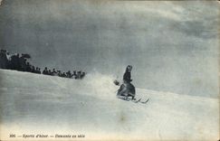 CPA Sports d'hiver Ski Descente en skis