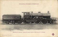 VINTAGE POSTCARD Train Engine Machine high speed of Great Eastern Railway