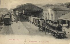 CPA Train Locomotive Beziers Gare du Midi