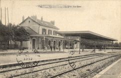 CPA Train Locomotive Gare
