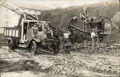 Real photo Train Engine Truck work sees bottle pincers