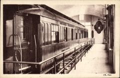 VINTAGE POSTCARD Train Drill of Compiegne Coach of the marechl Foch Militaria
