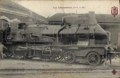 CPA Train Locomotive pour train rapide Serie 6