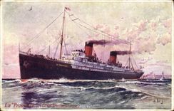 VINTAGE POSTCARD Boat Provence Co Transatlantic Gle