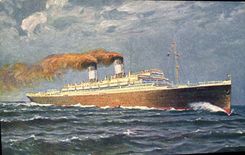 VINTAGE POSTCARD Boat Roma Steamer