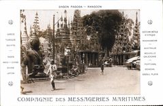 CPA Bateau Messageries Maritimes Dagon Pagoda Rangoon 