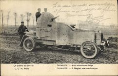 CPA Militaria Tank Dixmude Auto mitrailleuse belge 