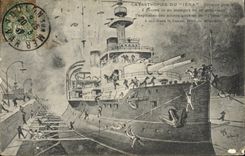 CPA Bateau Guerre Catastrophe du Iena 