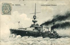 VINTAGE POSTCARD Bateau War Justice Armours squadron