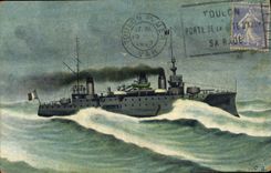 CPA Bateau Guerre Cuirasse Patrie