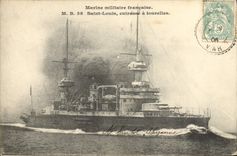 CPA Bateau Guerre Saint-louis cuirasse a tourelles
