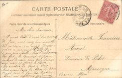 VINTAGE POSTCARD Boat Toulon War Against destroyers with the small row