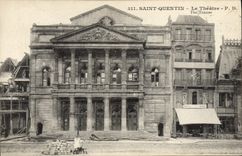 VINTAGE POSTCARD the Saint-Quentin theater