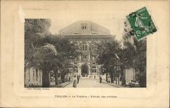 VINTAGE POSTCARD the theater Entered of the Toulon artists