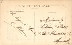 VINTAGE POSTCARD the theater Entered of the Toulon artists