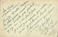 VINTAGE POSTCARD the large theater Entered of the Toulon artists