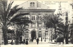 VINTAGE POSTCARD the municipal theater Toulon