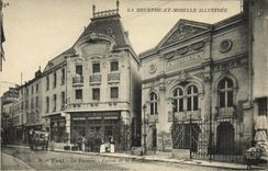 CPA Le theatre Toul Entree de la rue Gambetta Hotel Cafe de la comedie