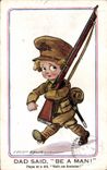 CPA Illustrateur Enfant Soldat Militaria Fred Spurgin