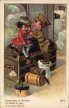 CPA Illustrateur Enfants Militaria
