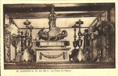 VINTAGE POSTCARD Luceram the treasure of the Church Dragon