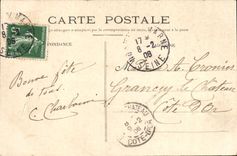 VINTAGE POSTCARD Perreux the Marne and I' of the Wolves