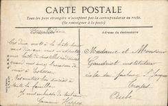 VINTAGE POSTCARD Palate of Fontainebleau court of the Good-byes