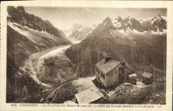 CPA Chamonix La Chaine Du Mont Blanc Et La Mer de glace depuis La Flegere 