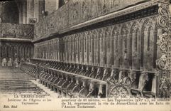 VINTAGE POSTCARD Puy in Interior Velay of the church of the Tapestries stalls