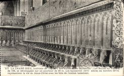 VINTAGE POSTCARD the Chair Interior God of the Church stalls