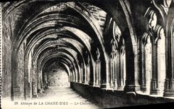 VINTAGE POSTCARD the Chair God Abbey the cloister