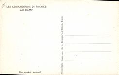 VINTAGE POSTCARD Scout Scouting Jamboree Companions of France Good appetite