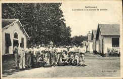 VINTAGE POSTCARD Militaria Sathonay the artillery with the drudgery of potatos