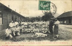 VINTAGE POSTCARD Militaria the weeding of potatoes