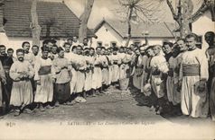 VINTAGE POSTCARD Militaria Sathonay the zouaves Drudgery of vegetables