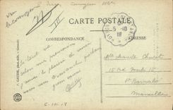 VINTAGE POSTCARD Militaria Camp of Chambaran the kitchens Drudgery of potatos