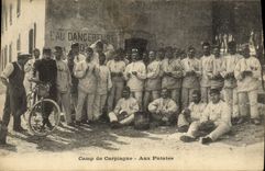 VINTAGE POSTCARD Militaria Camp of Carpiagne apples