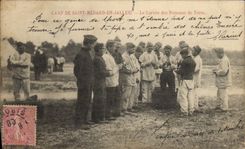 VINTAGE POSTCARD Militaria Camp of Medard Saint in Jalles the potato drudgery