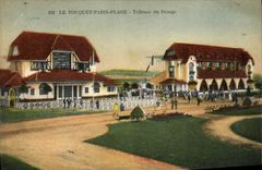 VINTAGE POSTCARD Horse Hippisme Horsemanship Touquet Paris Beach Platform of weighing