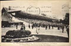 VINTAGE POSTCARD Horse Horsemanship Hippisme Deauville Hippodrome of Clairefontaine platforms