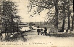 CPA Cheval Equitation Hippisme Caen Le Champ de courses Vue prise du grand cours 