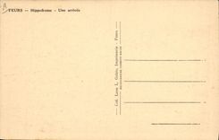 CPA Cheval Equitation Hippisme Hippodrome Une arrivee Feurs