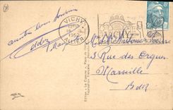 Equitación Hippisme Vichy del caballo de la POSTAL de la VENDIMIA el hipódromo Parl mutuo