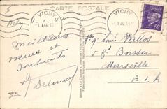 La madera de Hippisme París de la equitación del caballo de la POSTAL de la VENDIMIA de Vincennes entró del hipódromo de Vincennes